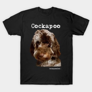 Brown and White Merle Cockapoo / Spoodle Doodle Dog T-Shirt